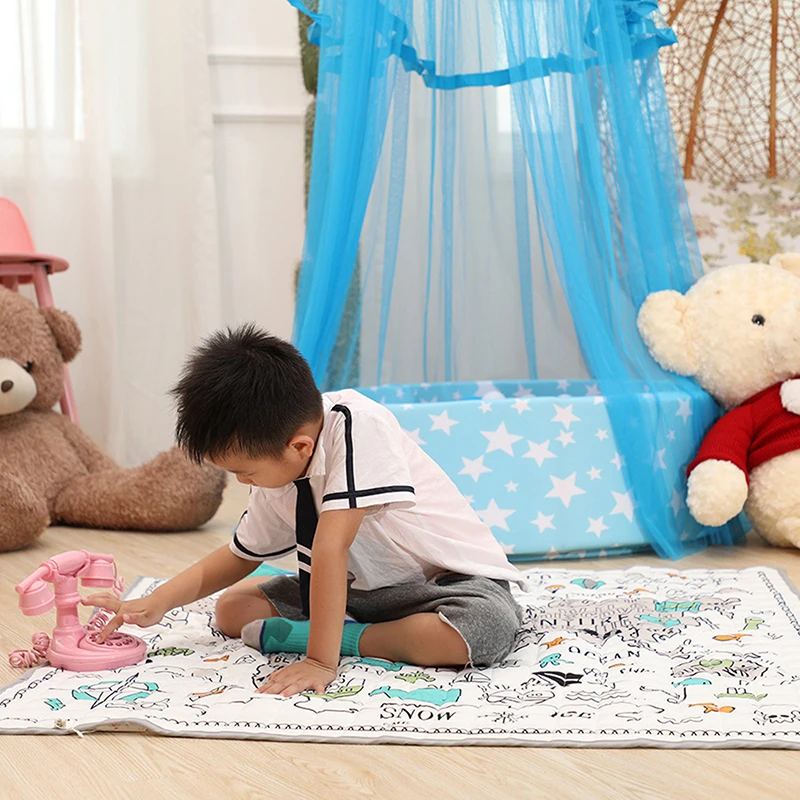 

120*120CM Baby Play Mats Child Activities Mat Rug Infant Climbing Carpet Nautical Map Blanket Kids Crawling Blanket Play Carpet