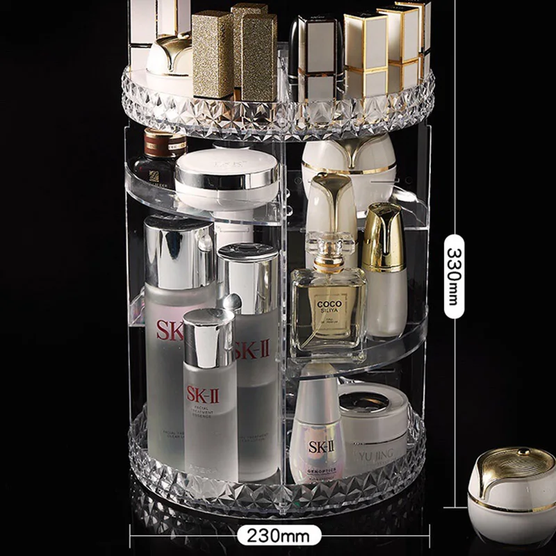 Вращающаяся на 360 градусов коробка для хранения косметики MICCK органайзер макияжа