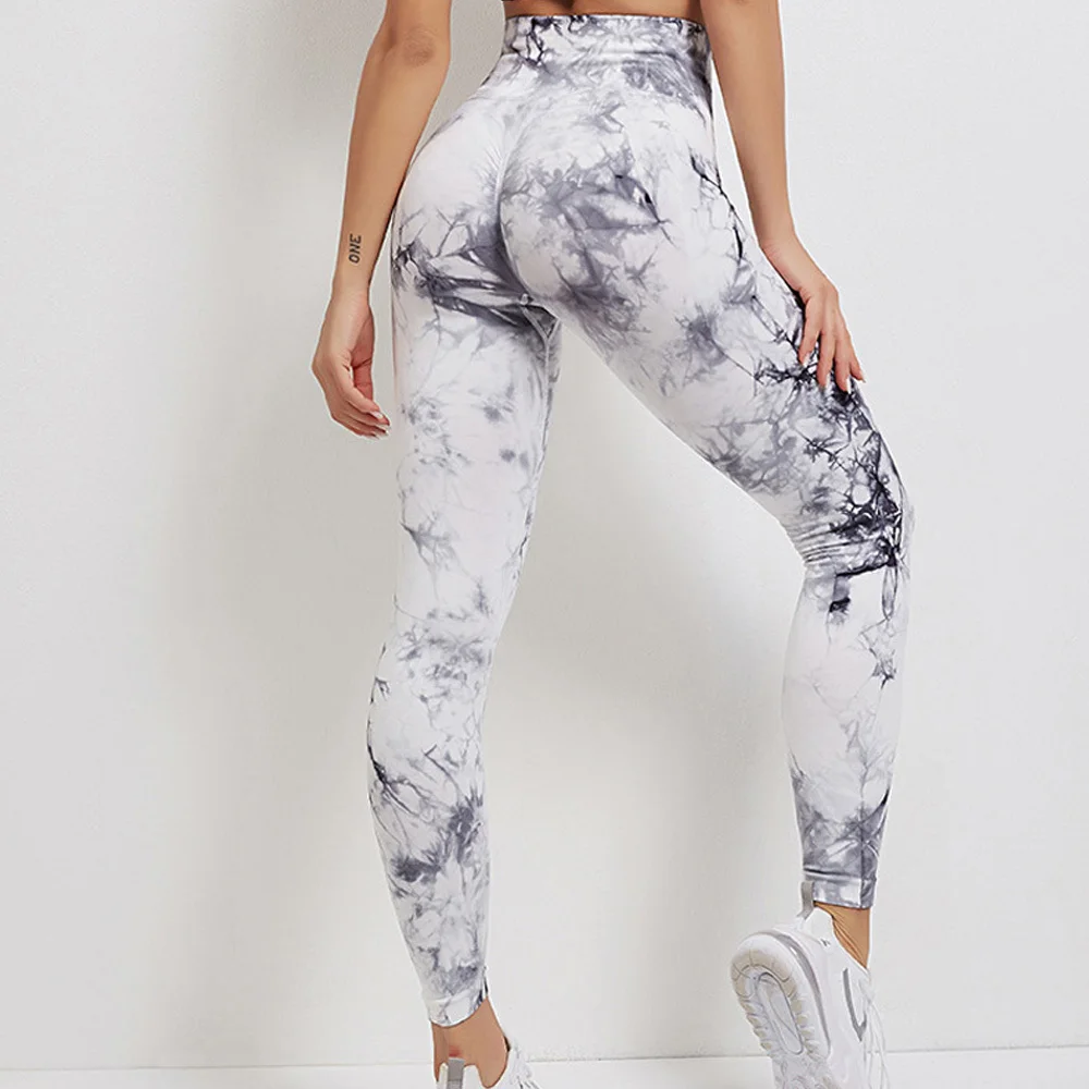 Sport Leggings Women Tie Dye Yoga Pants High Waist Sports Tights Woman Push Up Leggings Yoga Women's Sports Pants Gym Leggings