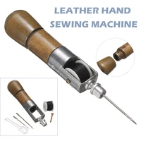 1 set leather craft automatic lock stitching sewing awl tool needle wrench hand stitching tool sewing kit