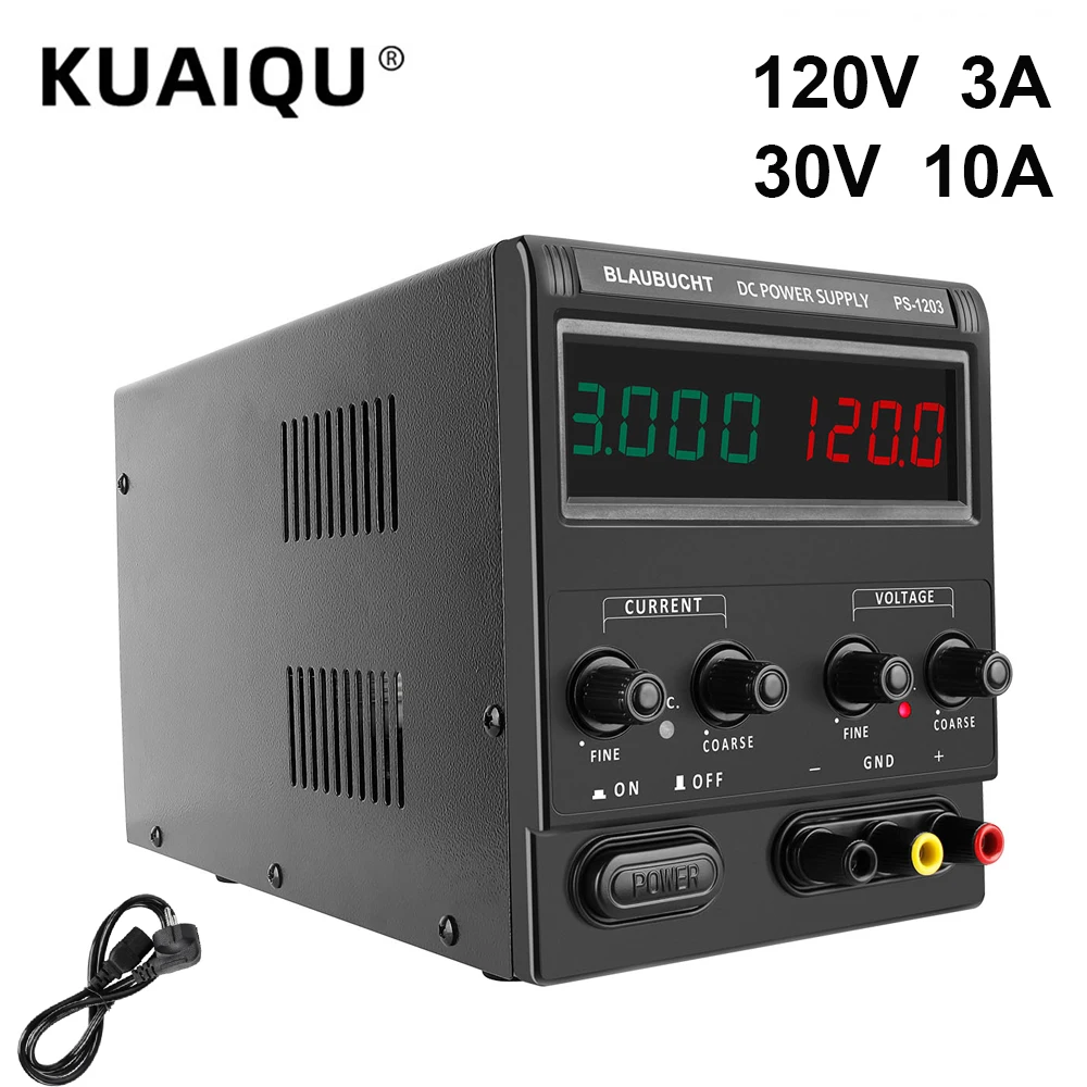 

New 4 Digits DC Switching Lab Power Supply Adjustable Laboratory 30V 10A 120V 3A Voltage Regulator Stabilizer Bench Source