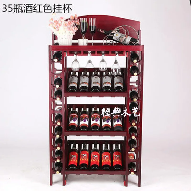 hang a cup edition 15% классический винный стеллаж из палисандра, многоуровневая Подставка для бутылок из цельного дерева, роскошный большой органайзер для хранения вина - Цвет: hang a cup edition
