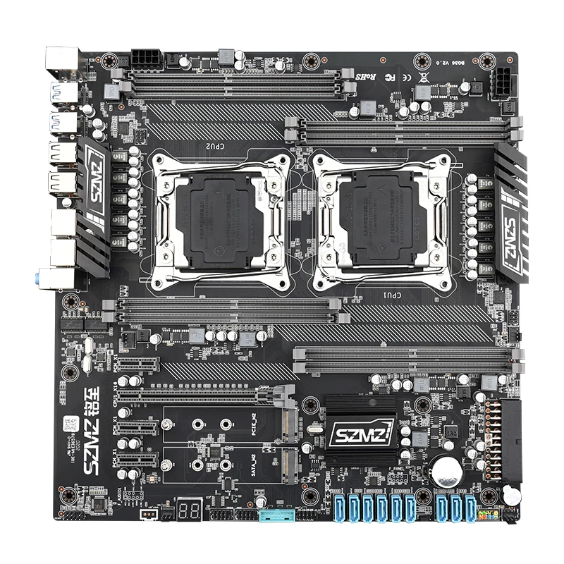 Online SZMZ X99 DUAL Motherboad Combo Mit 2 Pcs Xeon E5 2620 V3 + 4*16GB RAM DDR4 Kit Unterstützung 2680 2699 2678 V4 V3 Für Chia Bergbau