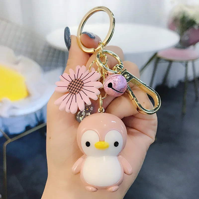 

Super Cute Penguin Keychain Bag Car Key Chains Animal Pendant Figure Keyring Home Backbag Decoration Birthday Gift Wholesale
