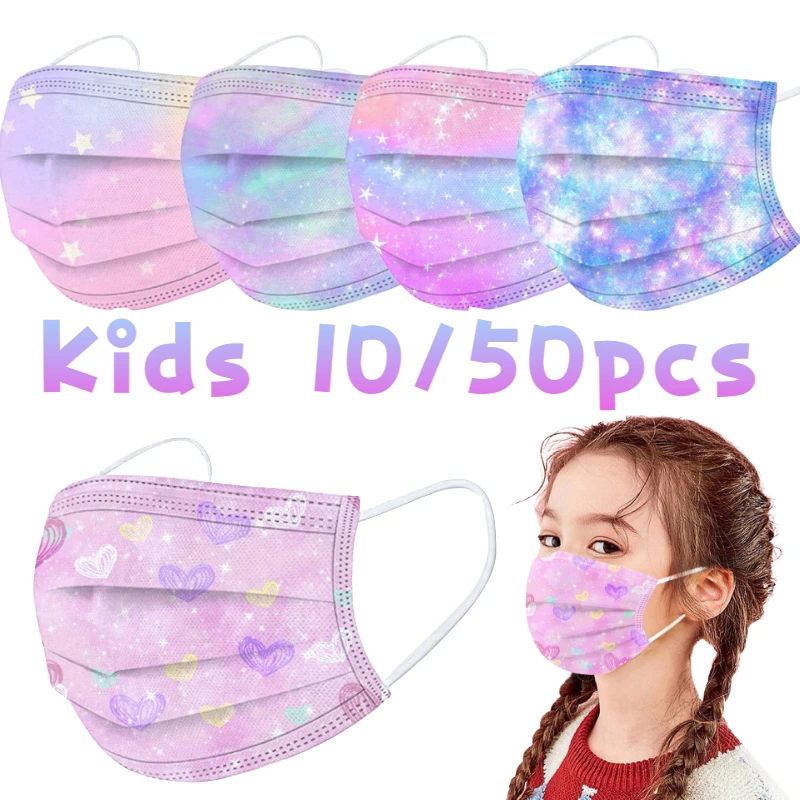 

10/50 шт., одноразовые маскарадные маски для детей