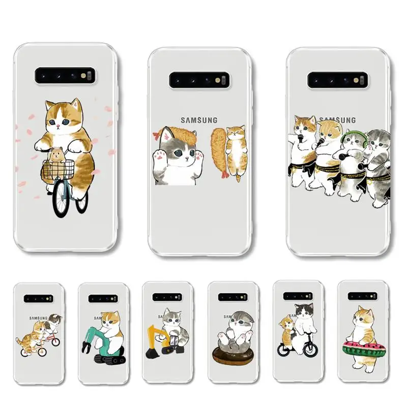 

Yinuoda Funny Cartoon Cat Phone Case For Samsung Galaxy S7 edge S8 S9 S10 S20 plus S10lite A31 A10 A51 Cover