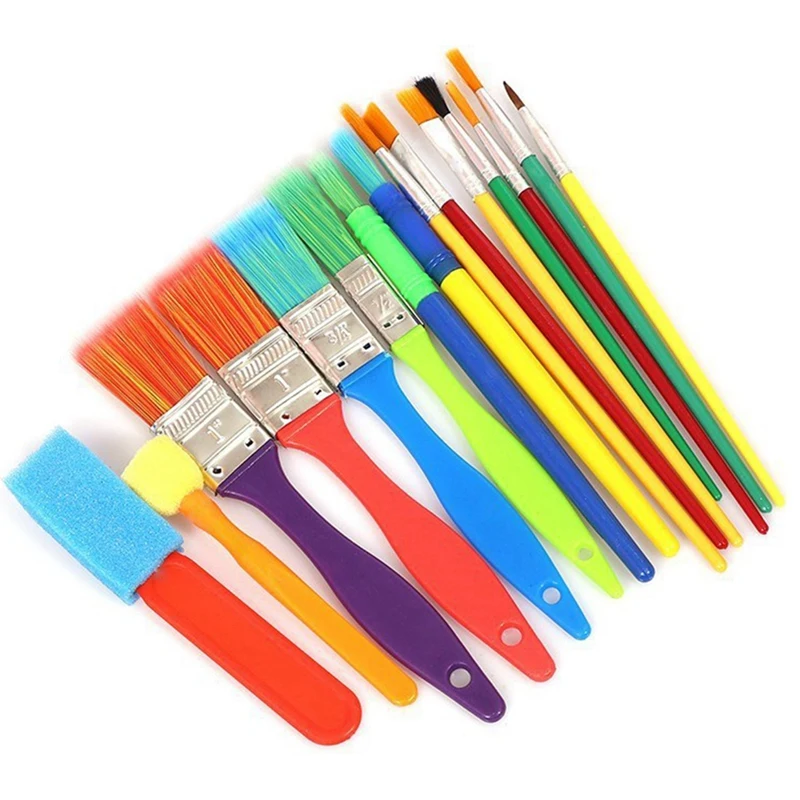 

Art Supplies 15 Brushes Set Children's Paint Brushes Painting Brushes Washing Graffiti Tools Brush Kindergarten