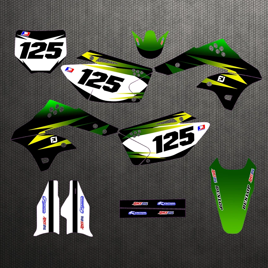 Мотоциклетные наклейки 3 м фоны графические наборы для Kawasaki KXF250 KX250F 2006 2007 2008 250KXF KXF