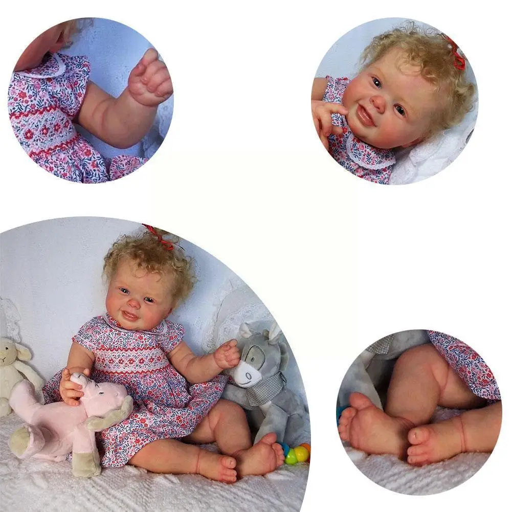 

Кукла реборн, 24 дюйма/60 см, с волосами и глазами