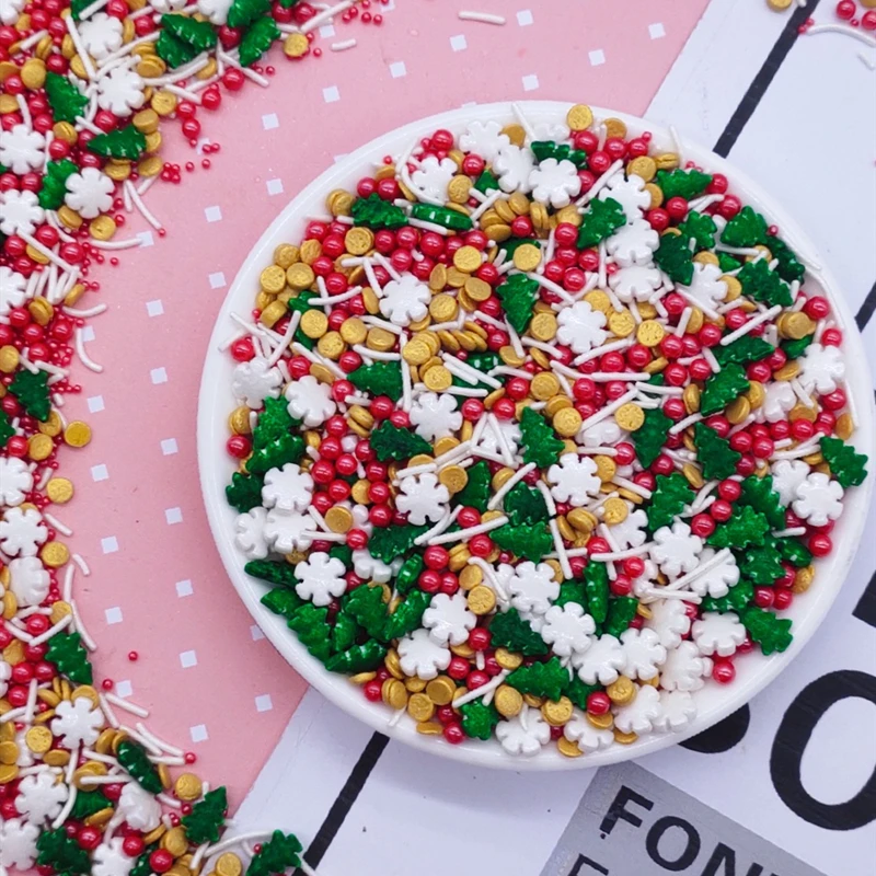 Рождество для украшения с помощью сахара посыпать Перл сахар мяч помадка Diy