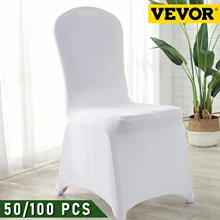 VEVOR 50 100Pcs Wedding Chair Covers Spandex Stretch Slipcover for Restaurant Banquet Hotel Dining Party Universal Chair Cover