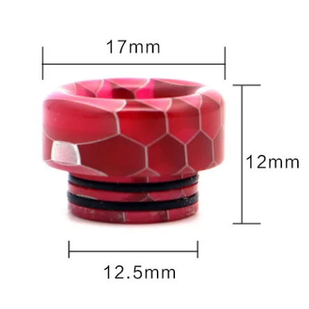 RED short YUHETEC 810 змеиная кожа капельный наконечник Универсальный интерфейс короткий змеиная эпоксидная смола капельный наконечник 1 шт - Цвет: RED short