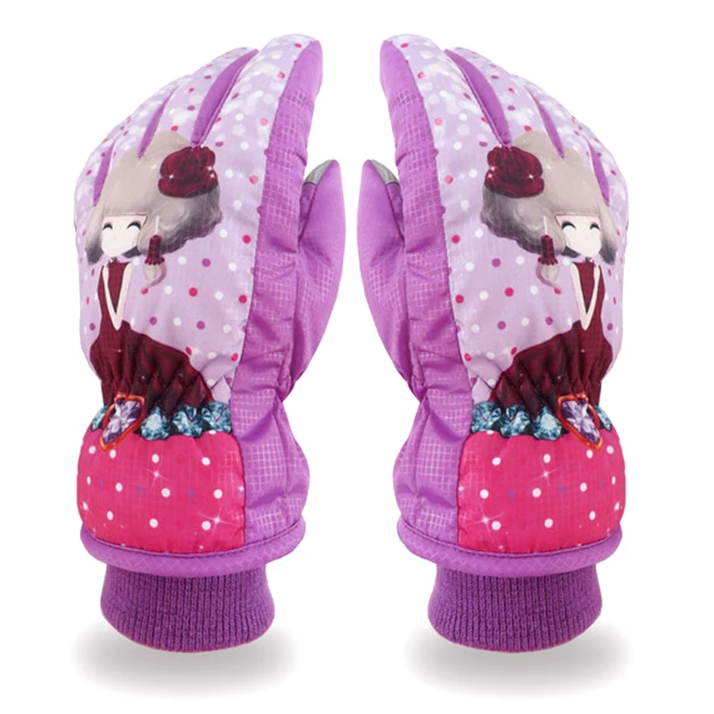Детские зимние лыжные перчатки для снегохода Водонепроницаемые принцессы