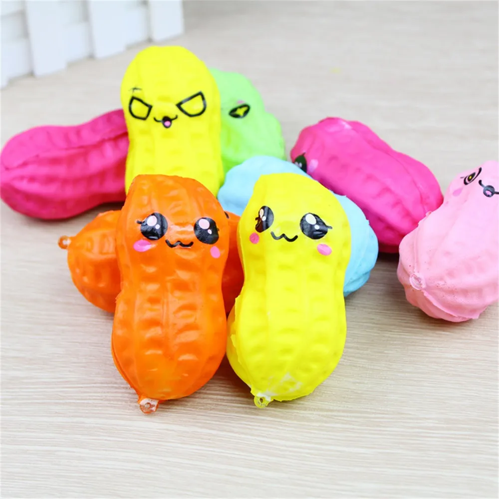 

8cm SquishiesCute Smiling Peanut Slow Rising Scented Squeeze Toy Collection Gift