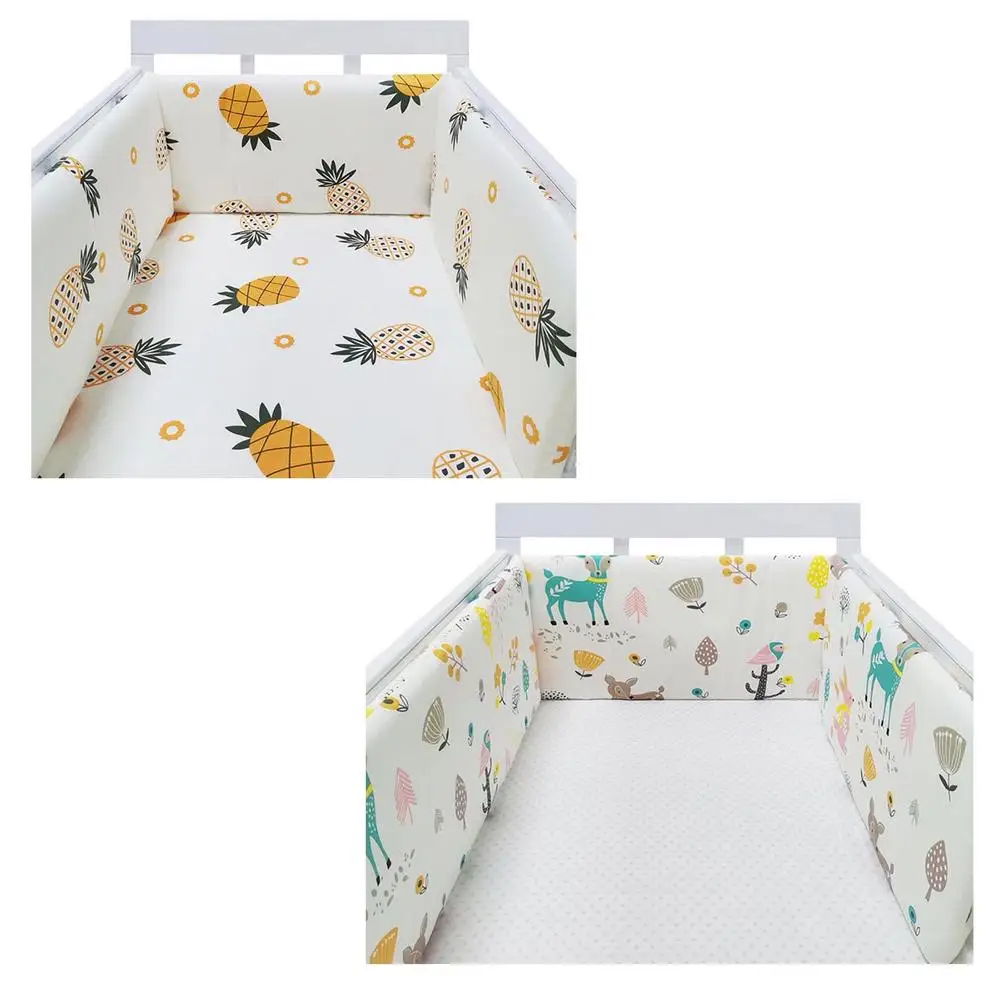 

One Piece Baby Crib Fence Skin-Friendly Cotton Material Bed Protection Railing Bumper Durable, Light And Wrinkle Resistant