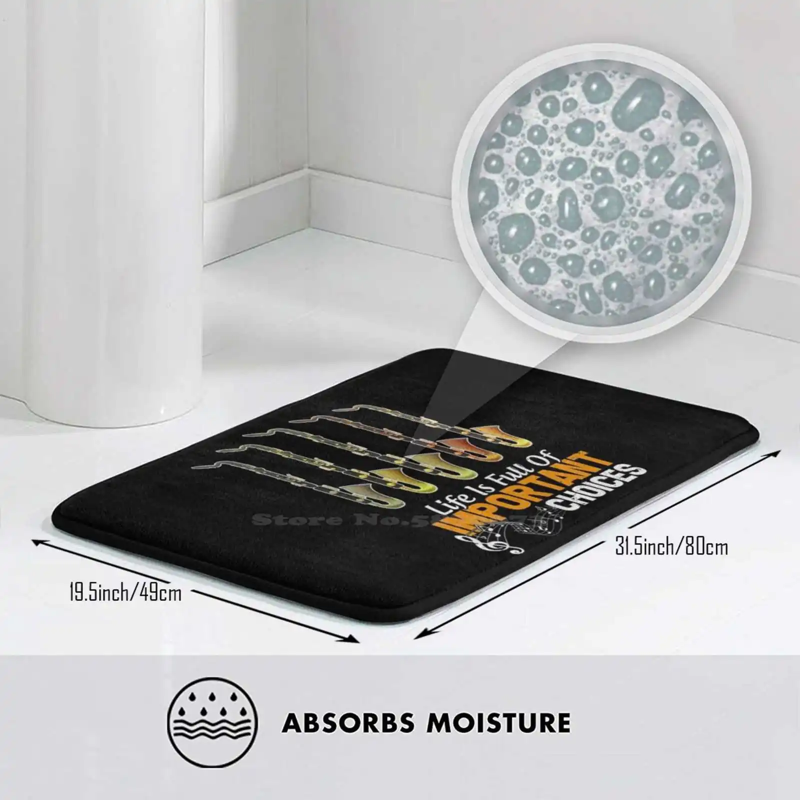 Забавная мягкая подкладка для ног Life Is полной важного выбора забавная басовая