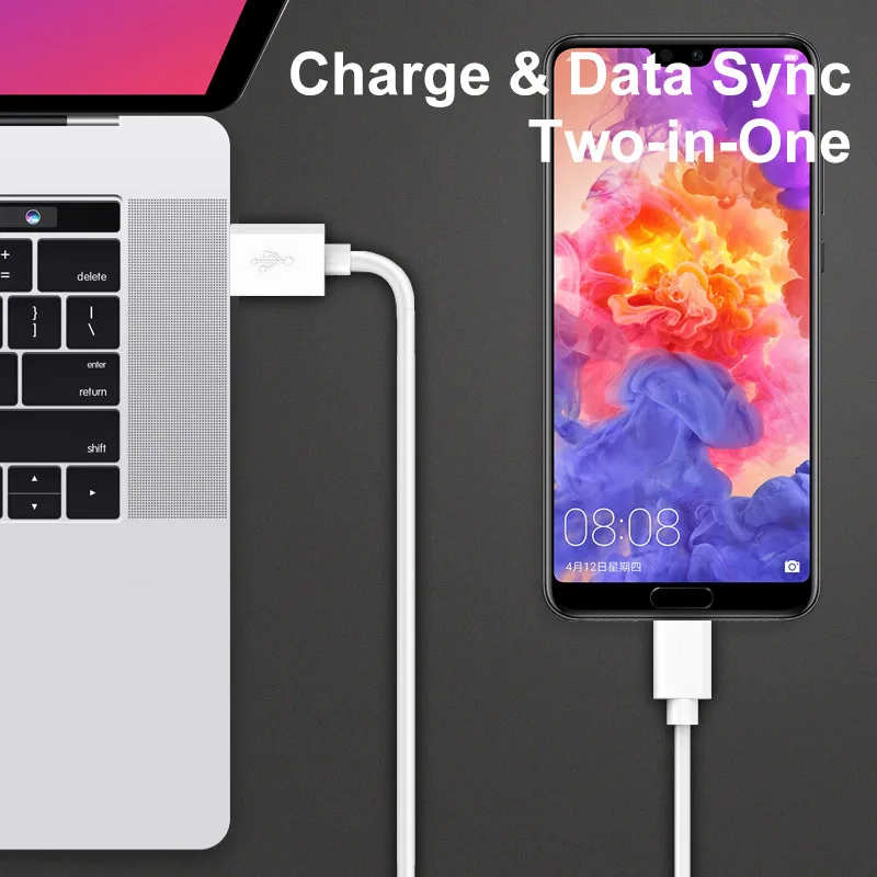 Micro USB плоский кабель Usb 1 м для huawei Y3 Y5 Y6 Y7 Y9 Pro Prime 2018 зарядного устройства передачи