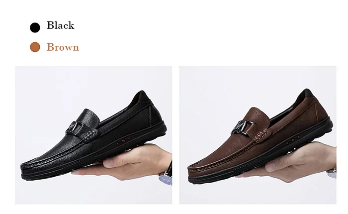 CLAXNEO Man Leather Shoes Slip on Summer Autumn Male Moccasins Design Boat Shoe Genuine Leather clax Man Loafers Big Size