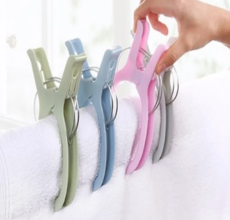 4 шт. большой размер крепкое пластиковое полотенце для стирки клипсы более