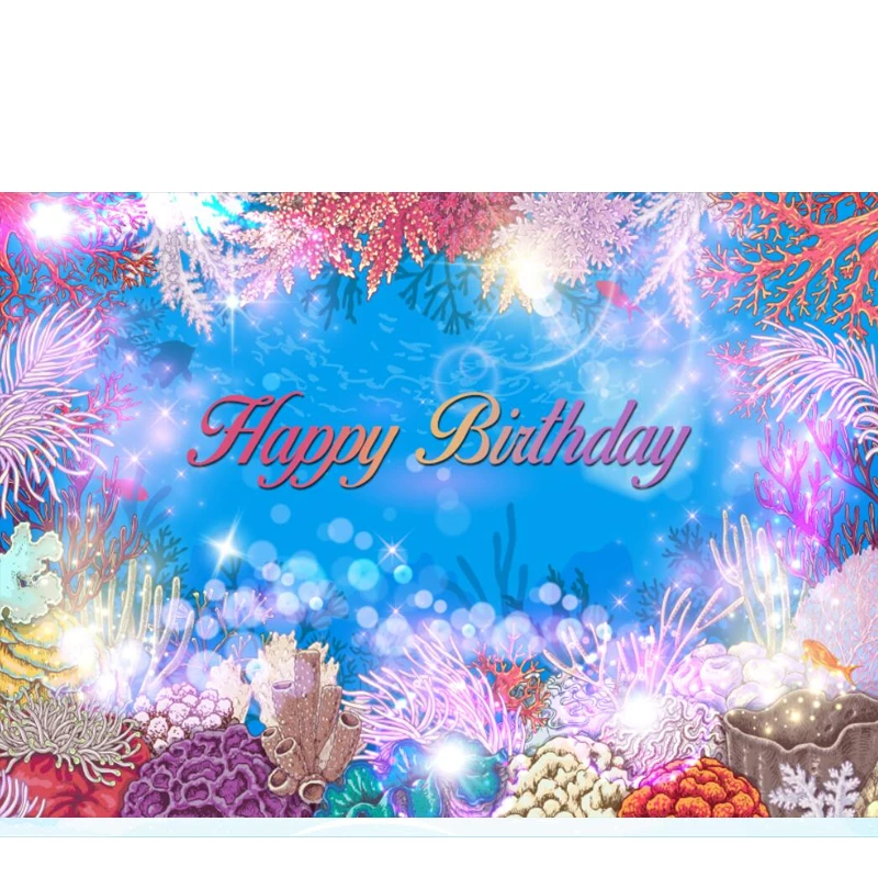 Фотофон Mehofond под морем для дня рождения фотография коралловый Блестящий боке