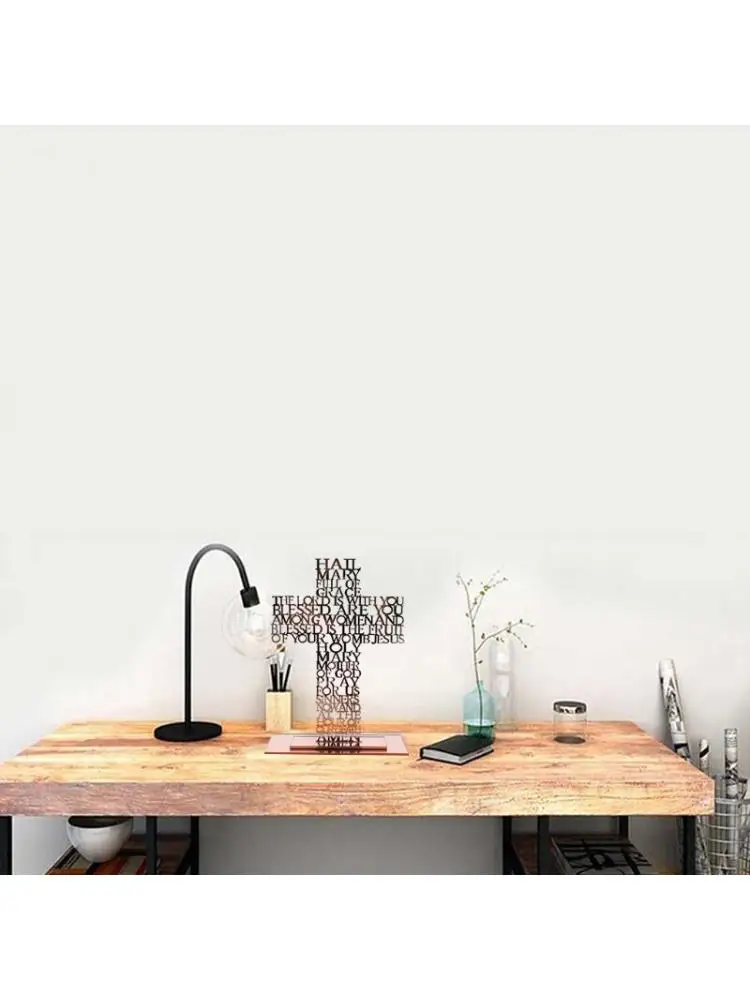 

21cm Acrylic Religious Scriptures Cross Jesus Christ Catholic Bible Church Prayer Home Chapel Decoration