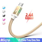 Кабель для быстрой зарядки Micro Usb, 23 м, зарядный провод для Redmi 8, 8A, 7A, 7, LG K40, W30, X4, 2 м, 3 м, samsung Galaxy A6, A7 2018