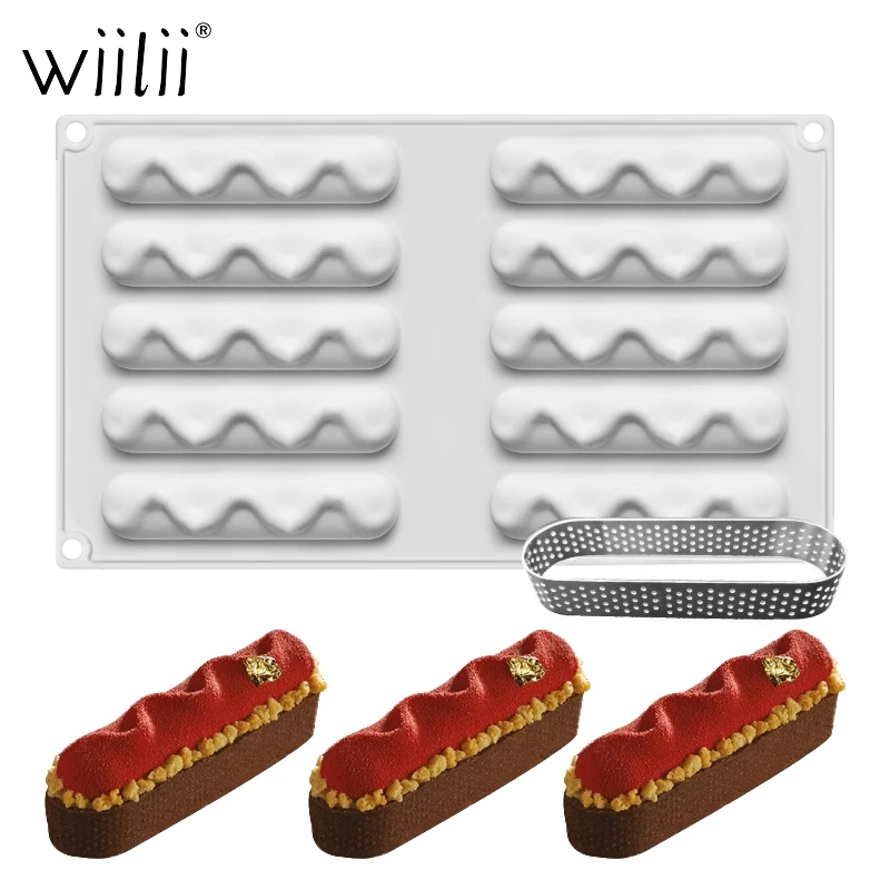 S-образная форма для мусса с 8 отверстиями выпечки силиконовые формы шоколадных