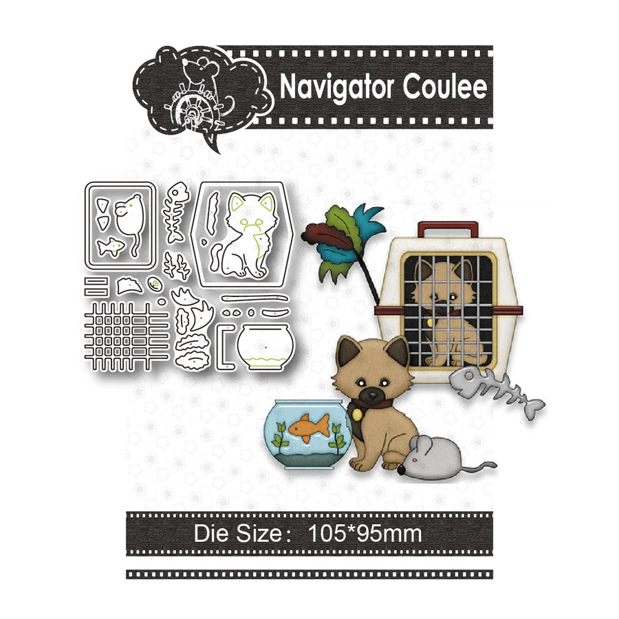 

Metal Cutting Die Kitten Set Graffiti Scrapbook Die Cutting Die Stamps and Die DIY Paper Card Making New Die for 2021