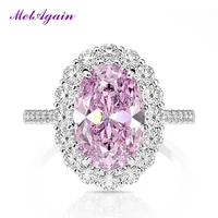 matagain high quality pink yellow white quartz diamond rings for women 925 sterling silver wedding ring romantic fine jewelry