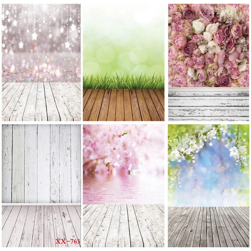 

SHENGYONGBAO Art Fabric Photography Backdrops Props Flower Landscape Wooden floor Photo Studio Background 21922 ZLDT-14