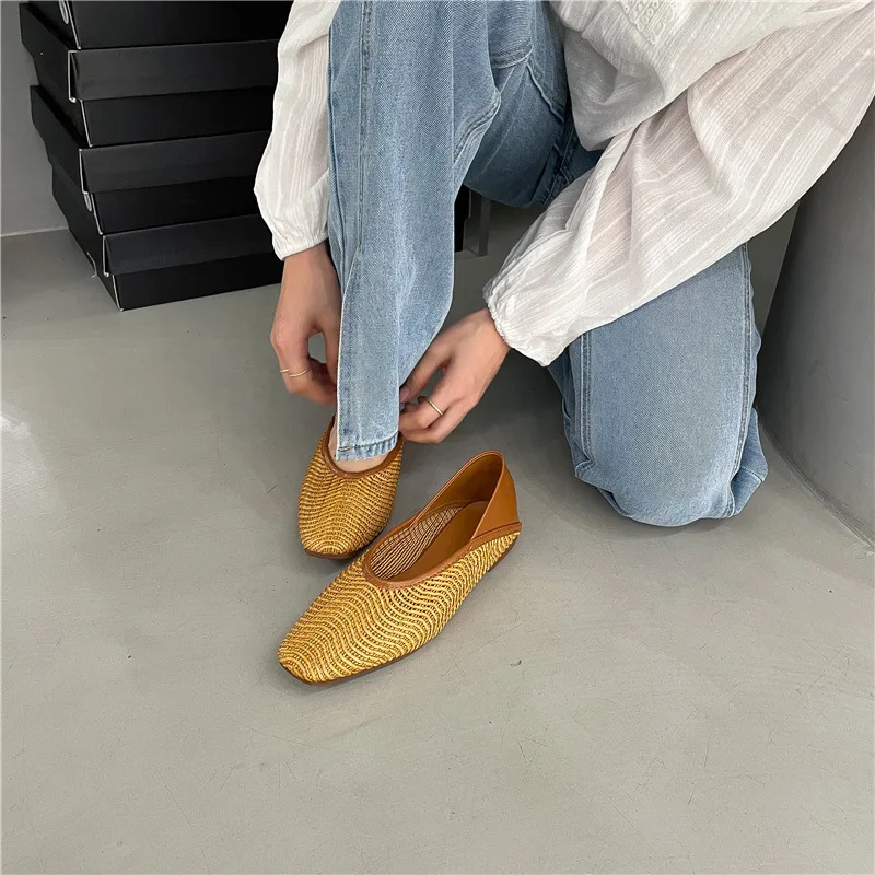 

Женские лоферы, плоские, с квадратным носком, винтажные, без шнуровки, 2021