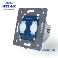 welaik eu standard single firewire 11000w high load 220v 5a 2gang1way smart led light wall touch switch diy parts module a921