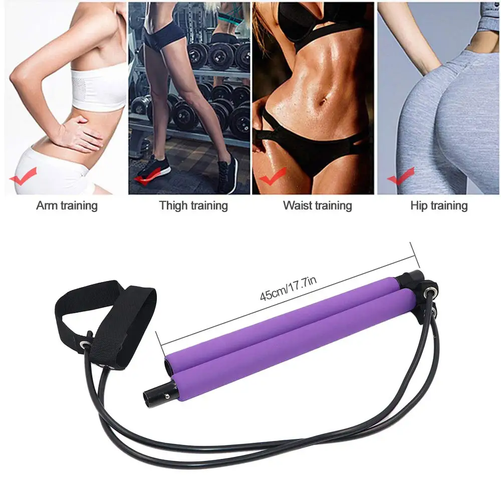 

Multifunctional Portable Pilates Bar Yoga Gym Stick for Fitness Workout Stretch Twisting Sit-Up Bar Body Gym Workout Sports help