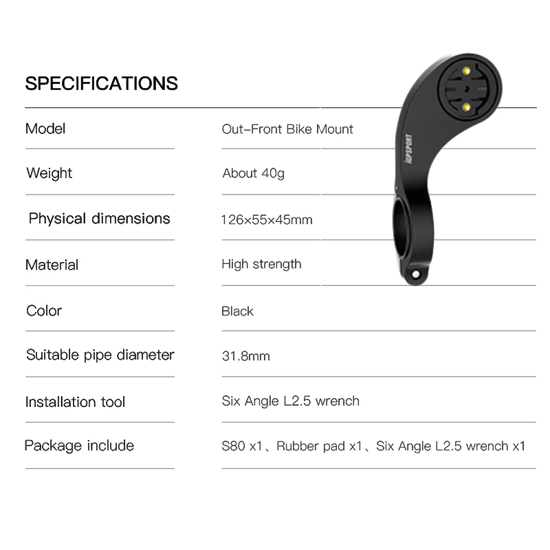 S80 Bike Computer Holder Out+front Mount for Bicycle IGS20E/iGS60/iGS10 GARM1 200/50 Cycling Speedometer | Спорт и развлечения