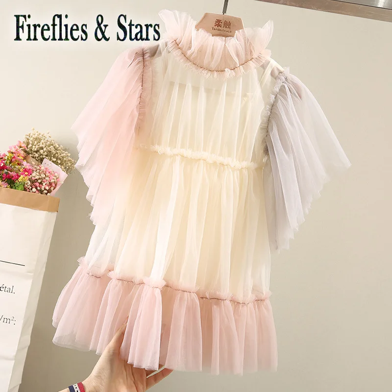 Летнее платье пачка для девочек комплект из 2 предметов малышей + жилет футболка