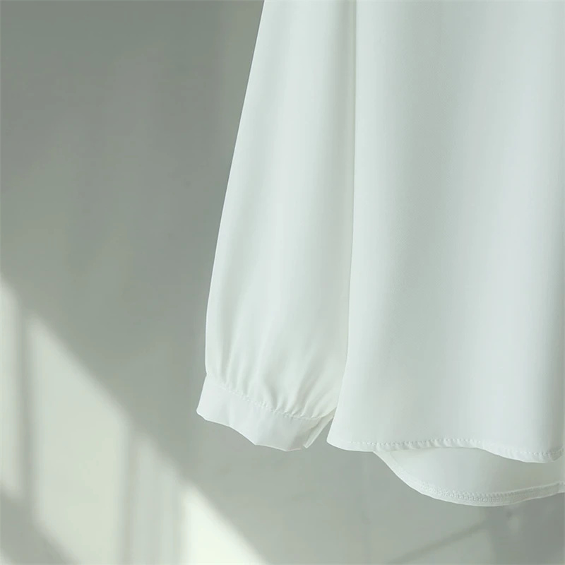 GLAUKE/Милая женская Свободная рубашка с большим воротником одноцветная