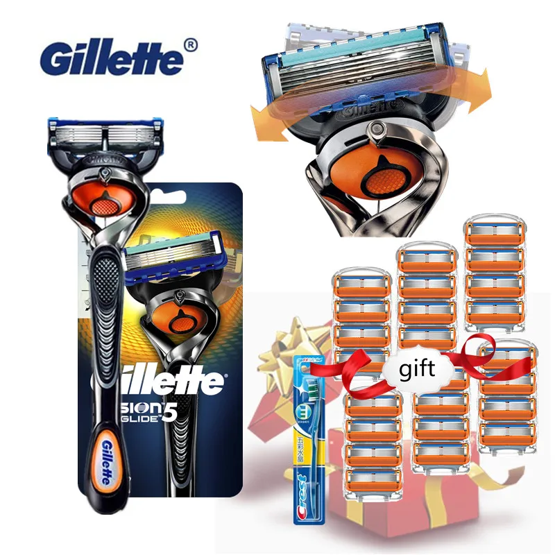 

Gillette Fusion Proglide Manual Men's Razor With Flexball Handle Shaver Razor Blade Machine for Shaving with Replaceable Blade