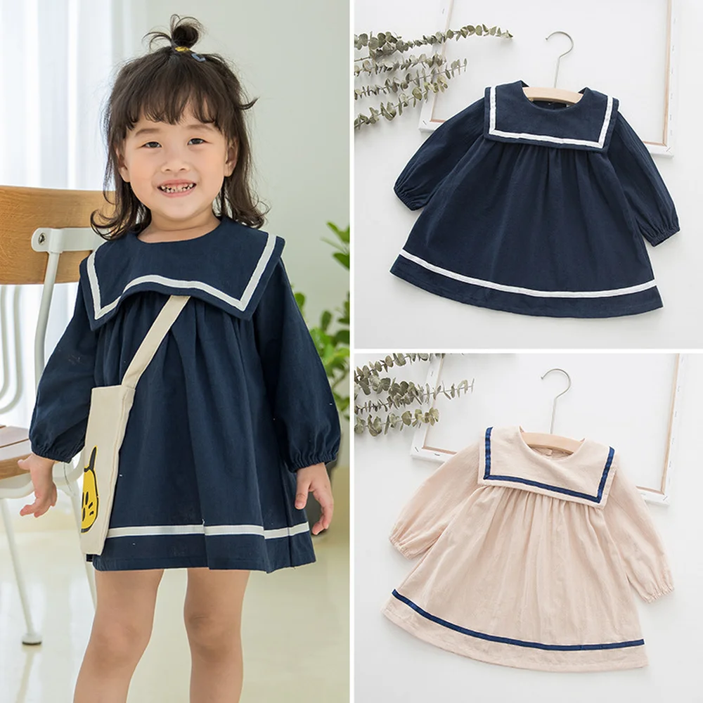 2019 new arrival autumn long sleeves casual dress kids dresses for girls fashion design school with puff | Детская одежда и обувь