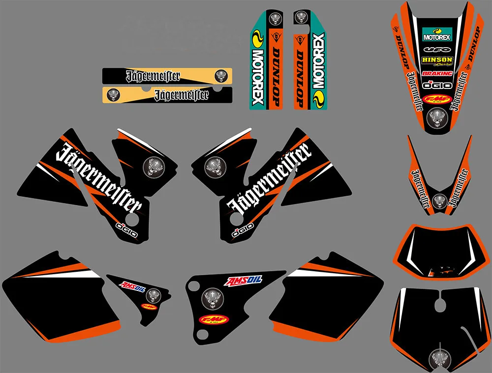 Наклейки для KTM EXC 2003 наклейки с бесплатными индивидуальными цифрами и именами