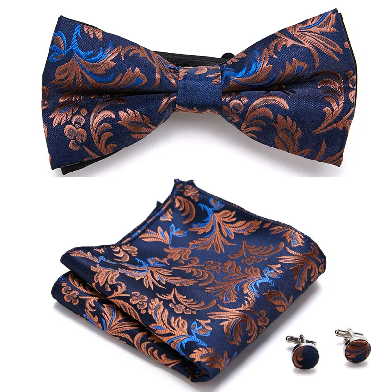 

Slim Tie Set Men Bow Tie And Pocket Square Bowtie Necktie Cravate Handkerchief Papillon Man Corbatas Hombre Pajarita