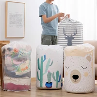 1pcs cute cartoon reusable quilt clothes bags storage organizer home storage bags cabinet container toys saving space bags tools