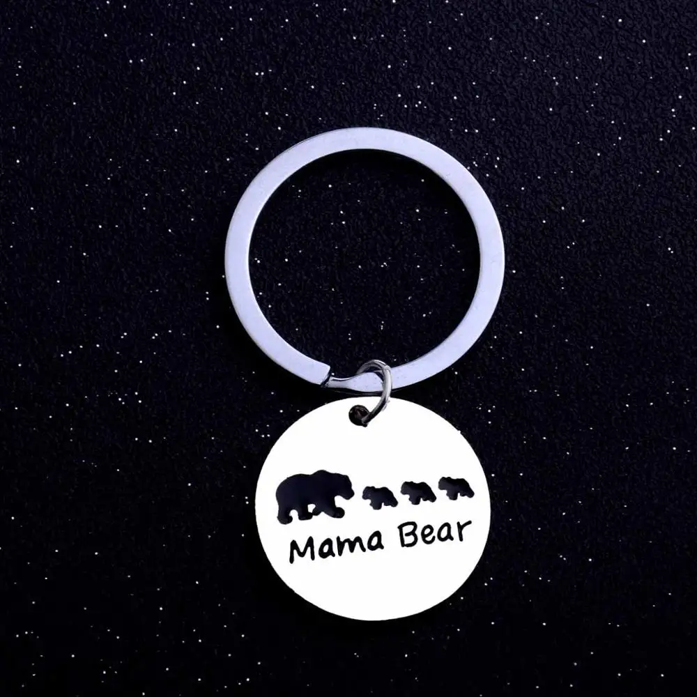 Mama 4 Bear Брелок сердце любовь молоток линейка Отвертка гаечный ключ медведь кулон брелок семья отец мать папочка папа мама дочь подарки - Цвет: Mama 4 Bear
