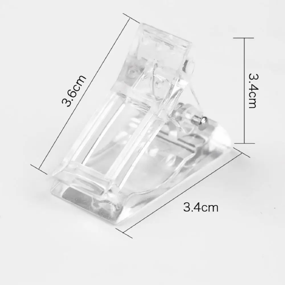 

5Pcs Fix Clips Transparent Eco-friendly Acrylic Faux Fingernail Extension Nail Clippers for Women