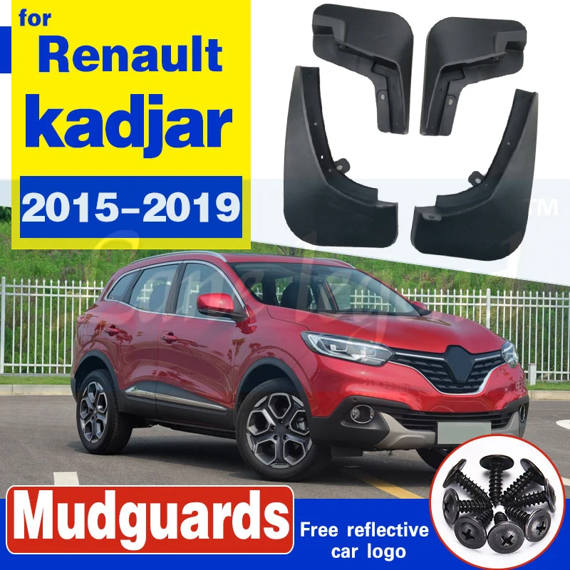 Set Molded Mud Flaps For Renualt Kadjar 2015-2019 Mudflaps Splash Guards Flap Mudguards Fender Front Rear | Автомобили и