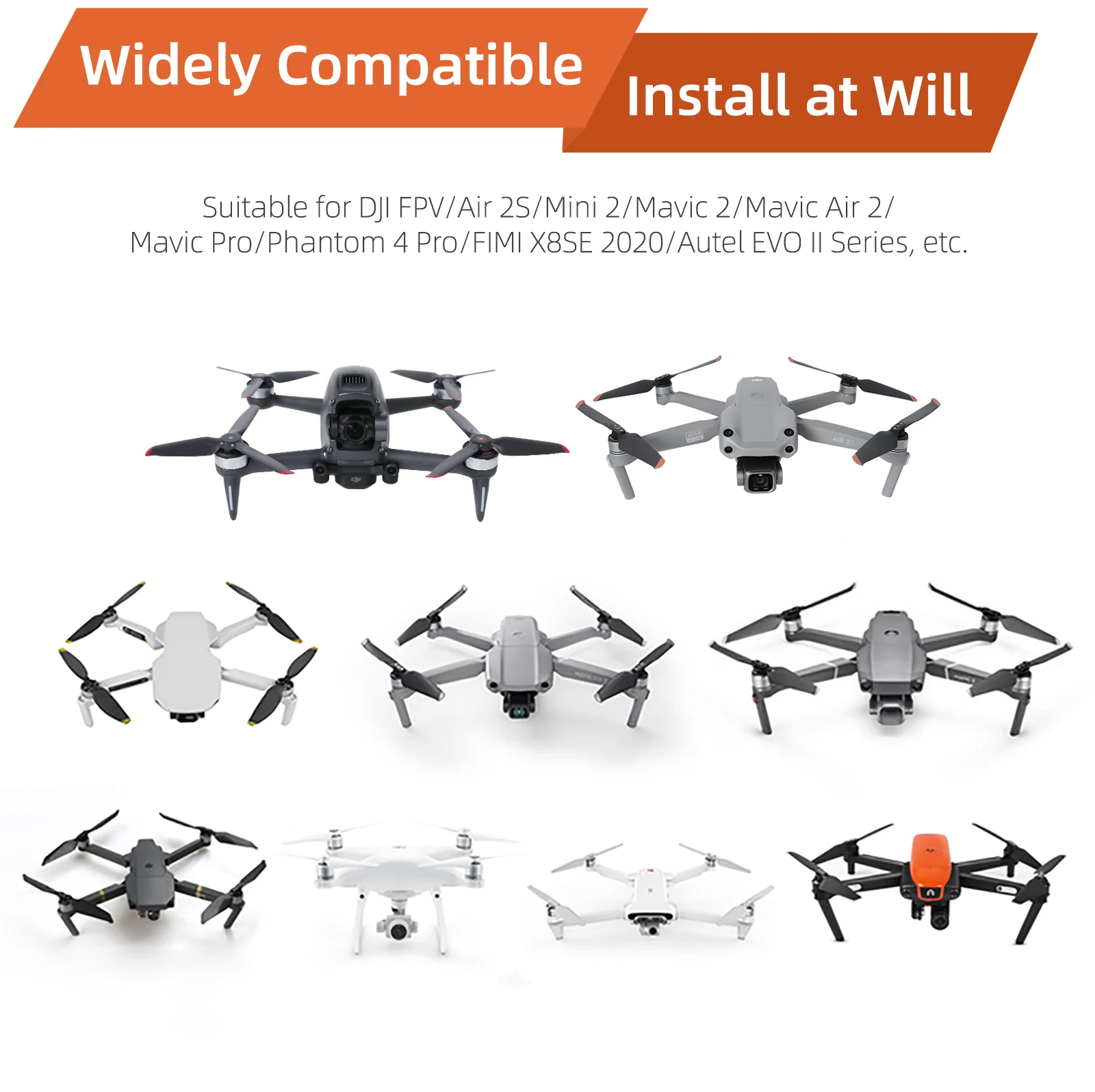 Держатель для трекера с функцией локатора Apple AirTag DJI FPV Air 2/Air 2S Mavic Mini 2/Mini 3 Pro FIMI X8 SE