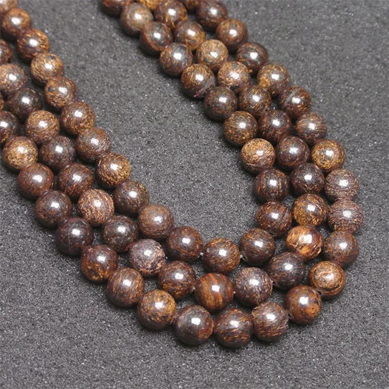 

6-12mm Natural smooth Bronzite round Stone Beads For DIY necklace bracelet jewelry making 15 "free delivery