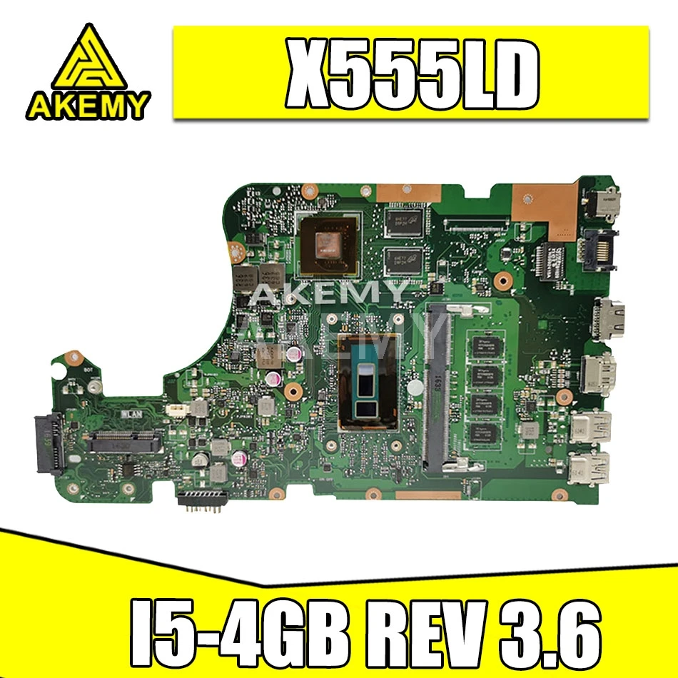 X555LD материнская плата i5 5200U 4GB REV: 3 6 RAM для For Asus X555LP X555L F555L K555L W519L ноутбука тест