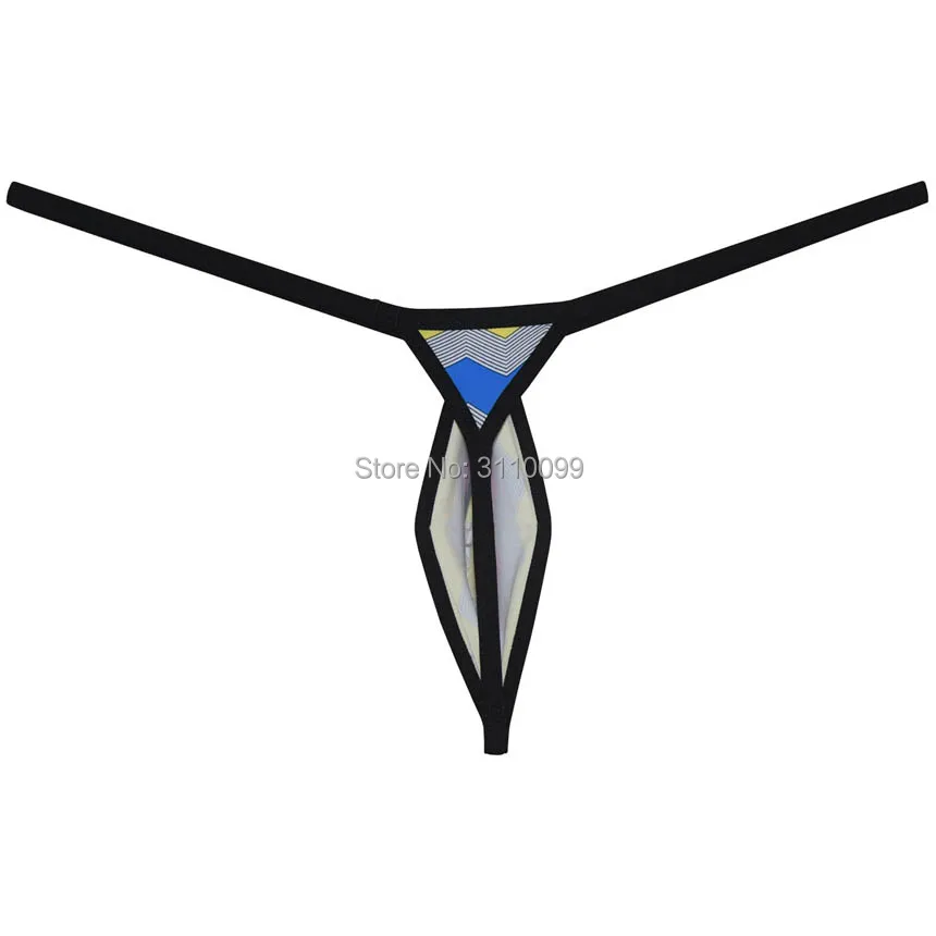 Strong elastic Men's Tear Drop G-String No constraint Tangas Underwear Flower Print String Bikini T-Back |