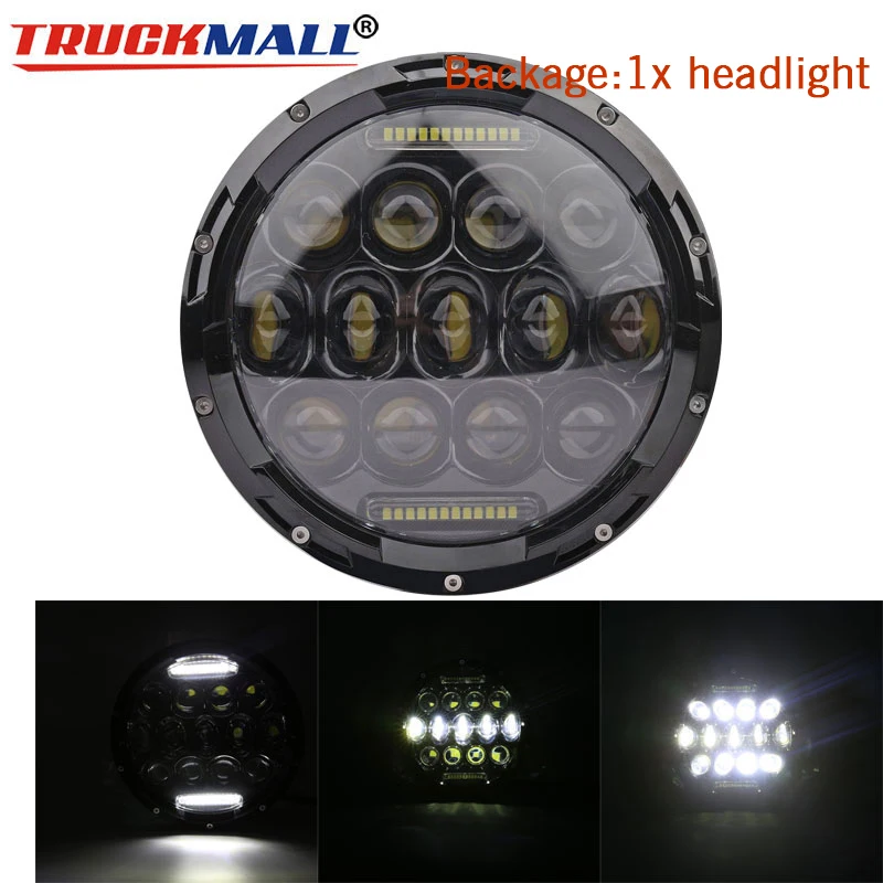 F-1pcs headlight Для Лада Нива 7 дюймов круглый светодиодный прожектор для Jeep Wrangler JK TL LJ Лада Нива 4x4 suzuki samurai Hummer - Цвет: F-1pcs headlight