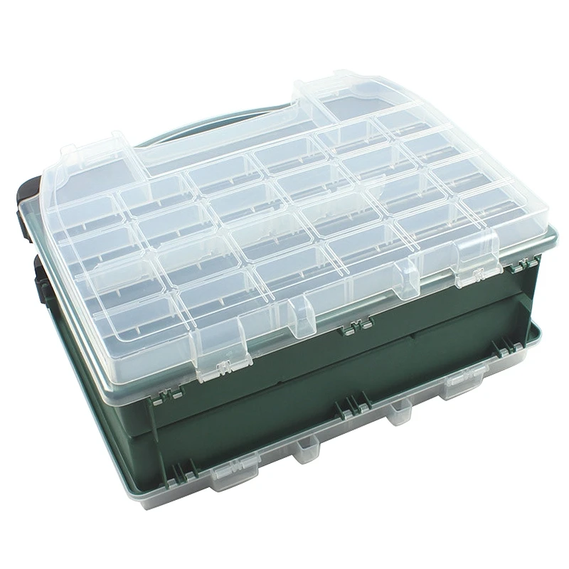 Fishing Tackle Box Double-Sided Four Layers Multifunctional Lure Hook Accessories Storage Case Boxes | Спорт и развлечения